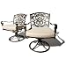 Strathwood St. Thomas Cast Aluminum Swivel Dining Arm Chair, Set of 2