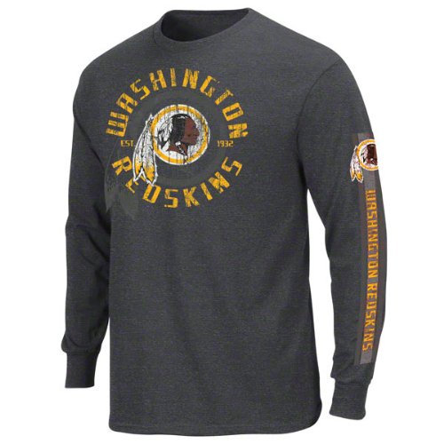 Washington Redskins Charcoal Gridiron Tough III Long Sleeve T-Shirt
