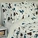 Modern Bedding Ivory Blue Brown Leaf Duvet Cover Set King