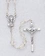 Rosary - 6mm Clear Beads - 18" Silver Tone - IMPORTED FROM ITALY - Boxed Rosary - 6mm Clear Beads - 18" Silver Tone - IMPORTED FROM ITALY - Boxed