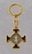 Gold Plated and Black Key Chain - MADE IN ITALY