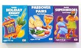 Jewish Card Game Passover 3-pack: Superheroes, Go Fish, and Holiday Rummy