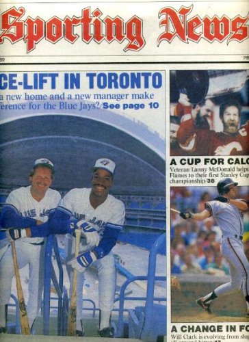 Sporting News June5 1989 Ernie Whitt & Fred McGriff/Toronto Blue Jays Cover, Super Bowl in Minneapolis, Will Clark/San Francisco Giants, Lanny McDonald/Calgary Flames Win Stanley Cup