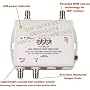 2-Port Bi-Directional Cable TV HDTV Amplifier Splitter Signal Booster with Passive Return Path (NOT FOR SATELLITE SYSTEMS)