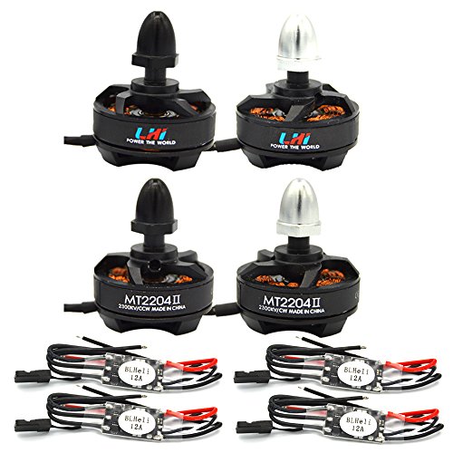 LHI MT2204 2300KV CW CCW Mini Motor +BLHELI 12A 2-3s ESC for QAV250 FPV KK 260 RC Quadcopter 4-Axis Aircraft