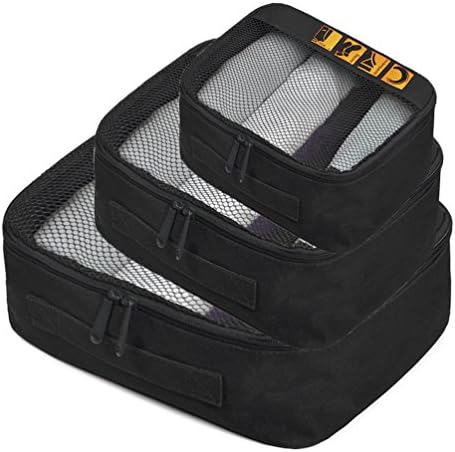 LYCEEM 3 pcs Clothing Packing Cubes Travel Organzier Set fit 24 Inches Trolly Case