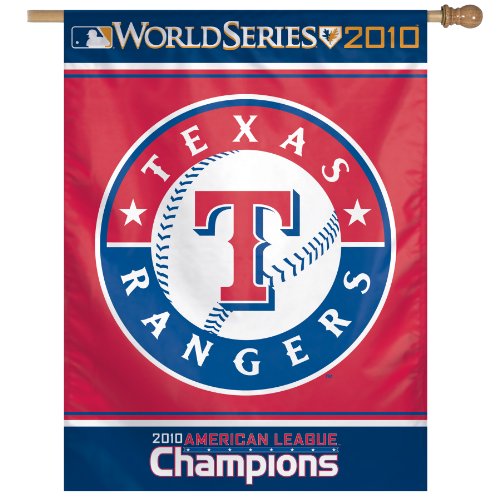 MLB 2010 Texas Rangers ALCS Champ 27-by-37 inch Vertical Flag