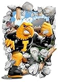 IMAGE OF Iowa Hawkeyes Wallcrasher Wall Decal - Mascot 5' Fade Resistant Graphics Removable Vinyl