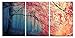 Gardenia Art - Red Maples Canvas Prints Wall Art Stretched and Framed Modern Decor Paintings Giclee Artwork for Living Room and Bedroom, 16x24 in, 3 pcsset