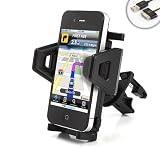 USA Gear Universal Car Air / AC Vent Mount XL with Adjustable Cradle for Apple iPhone 4S , 4 , 3G (AT&T & Verizon) / iPod Touch , Classic (All Generations) * Includes 30-pin Charge & Sync Cable *