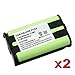 eForCity 2x Phone Battery Compatible with Panasonic HHR-P104 HHR-P104A