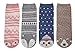 SDBING Women Super Soft Plush Slipper Socks Winter Warm Fluffy Microfiber Cozy Fuzzy Socks (5 Pairs Animal 03)