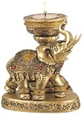 Candle Holder Thai Elephant Buddha Buddhist Collectible Decoration