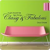 48" Coco Chanel Classy and Fabulous - WALL STICKER DECAL QUOTE ART MURAL Large Nice