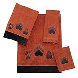 IMAGE OF Avanti Paw Prints 4-Piece Towel Set, Copper