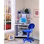 Blue Finish Corner Workstation Kids Computer Desk