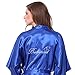 Joytton Women's Satin Kimono Robe with Embroidered Bridesmaid Short