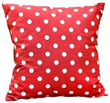 Greendale Home Fashions 17 by 17 Outdoor Accent Pillow, Patriotic Polka Dot