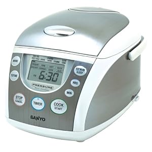 Sanyo ECJ-PX50S 5-Cup Micro-Computerized Pressure Rice Cooker and Steamer
