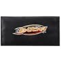 Anaheim Ducks Black Leather Embroidered Checkbook Cover