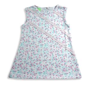 SnoPea - Newborn And Infant Girls Sleeveless Flower Dress Set, White, Pink