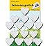 Iron On Patches - White Heart Patch 15 pcs Iron On Patch Embroidered Applique1.29 x 1.22 inches (3.2 x 3.1 cm) A-184