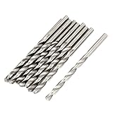 uxcell　ツイストドリルビット　4.6mmx56mm　2フルート　HSS　ストレートシャンク　10個