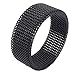 KONOV 8mm Flexible Stainless Steel Screen Mens Womens Ring, Woven Mesh Band, Black