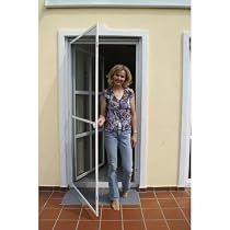Insektenschutzt&uuml;r aus Aluminium geteilt