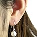 Feramox Sterling Silver Freshwater Cultured Shell Pearl Earrings Dangle Studs