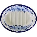 Portuguese Hand Painted Soap Dish, Blue and White