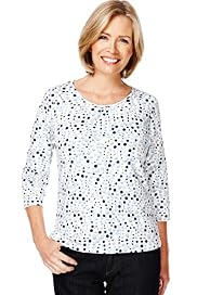 Classic Collection Pure Cotton Spotted Top
