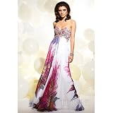 Terani Couture Junior Girls Ivory Floral Size 2-16 Chiffon Dress