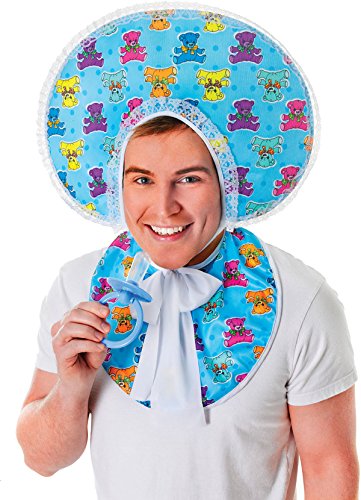 Disfraz De Bebé Grande Para Hombre – Camiseta, Babero, Pañal Y Tocado, Talla S (46-48), Ideal Para Fiestas De Carnaval Y Disfraces Divertidos