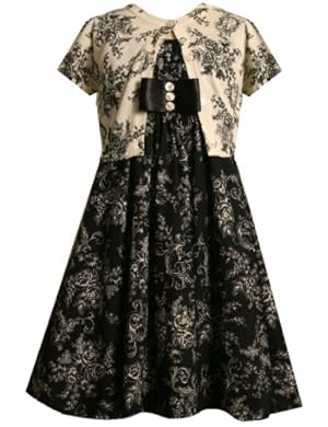 Bonnie Jean Girls 2-6x Toile Cardigan Dress Bonnie Jean Girls 2-6x Toile Cardigan Dress