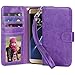 S7 Edge Case, Moze Galaxy S7 Edge Wallet Case [Stand Feature] PU Leather Flip Wallet Case Cover for Samsung Galaxy S7 Edge (purple)