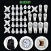 ElecMotive (38 - Pack) Creative Multi Function Invisible Hardwall Drywall Picture-Hanging Hooks Clock Hanger Non-Trace Wall Picture Hook Frame Wedding Photos Mirror Wall Studs, White (38-Hook)