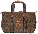 Fendi Extra-Large Tobacco Fabric Expanding Tote 7VS071-MX7-F0VT4