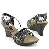Bongo Women's Boa Wedge Ankle Wrap Sandal