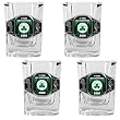 2008 NBA Champion Boston Celtics4pc 2oz Square Shot Glass SetNBA"Basketball