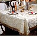 Luxury Damask Design Tablecloth Beige 60 X 120