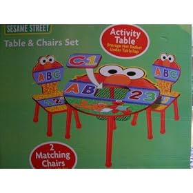 Elmo Sesame Street Table and Chairs Set by Sesame Street