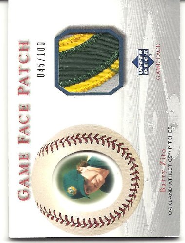 Barry Zito 2003 Upper Deck Game Face Away Patch #GP-BZ2 045/100 Oakland Athletics