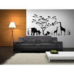 Wandtattoo Afrika Nr. D116 Wandgestaltung braun
