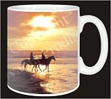 Review Advanta  / HORSE RIDING on SUNSET BEACH Coffee Mug