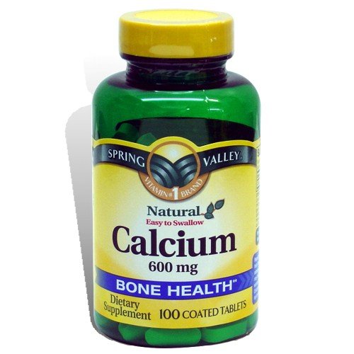 Spring Valley Calcium 600 mg, 100 Coated Tablets Health products