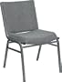 Heavy Duty, 3'' Thickly Padded, Gray Patterned Upholstered Stack Chair [XU-60153-GY-GG]