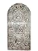 Hand Carved Dhyana Buddha Seated Wall Panel Arched Door India Furniture 72 Inch
