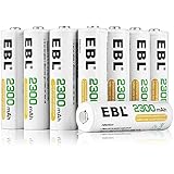 EBL AA Ni-MH Rechargeable Batteries 16-Count (2300mAh, Storage Battery Box Packed)