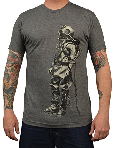 Men's Annex Explorer Ocean Sea Diver Steampunk Vintage Retro Art T-Shirt Tee
